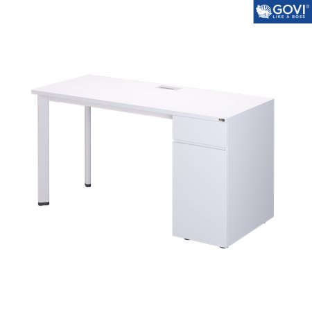 BÀN LÀM VIỆC OVAL OV03 KHUNG TRẮNG