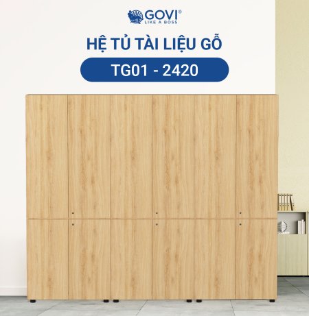 HỆ TỦ TÀI LIỆU GỖ TG01-2420