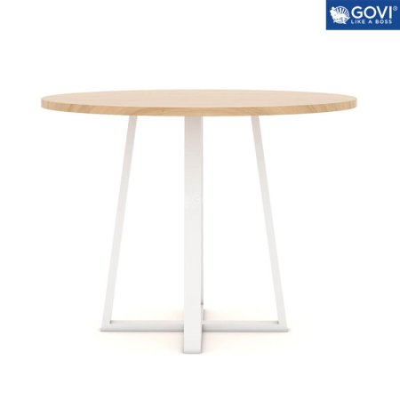 BÀN TRÒN B02 KHUNG TRẮNG